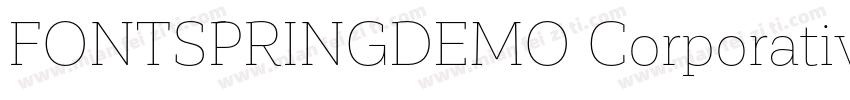 FONTSPRINGDEMO Corporative Slab Med字体转换